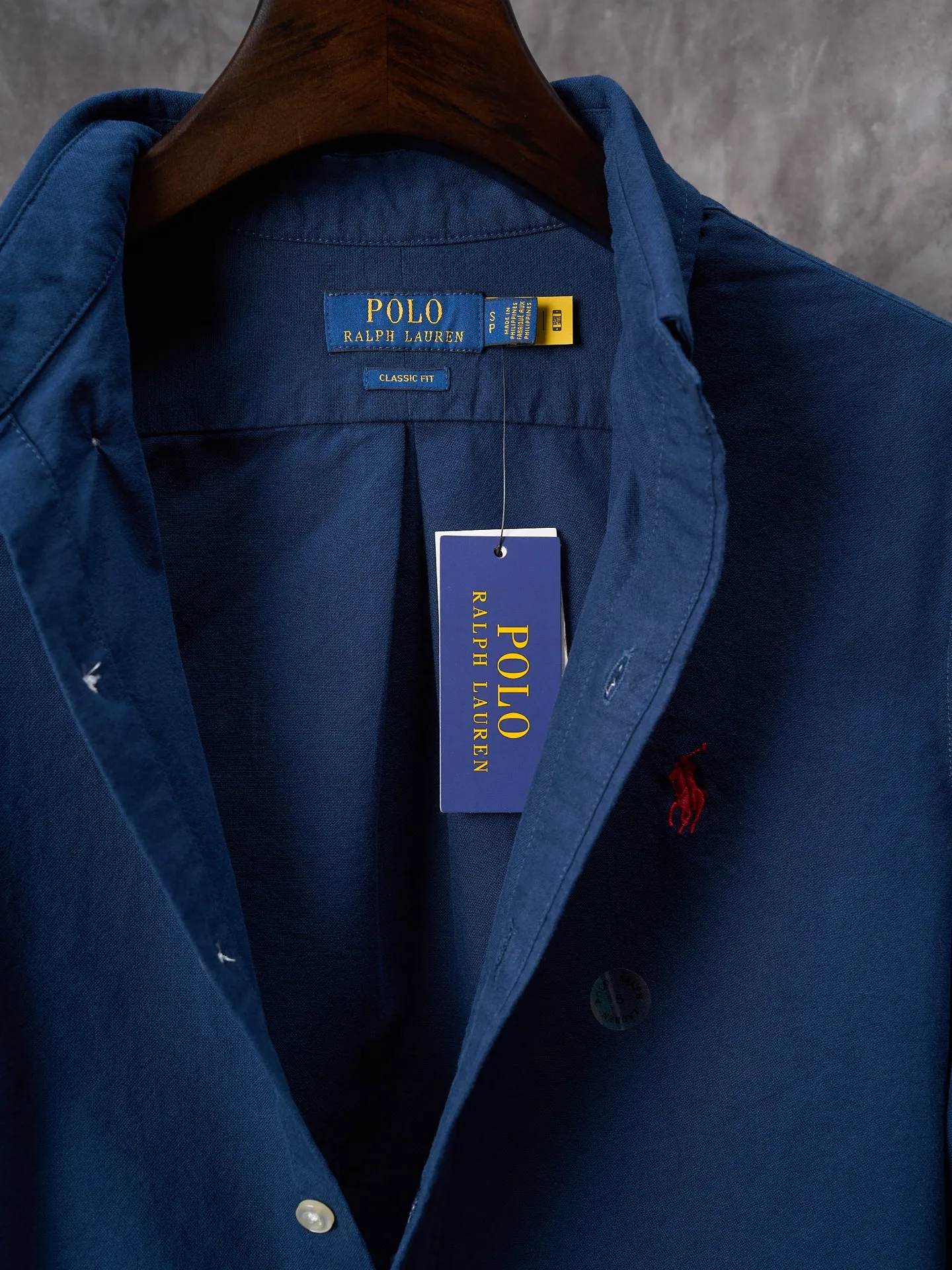 P340 Actual hanging auction】Ralph Lauren/Ralph Lauren couples must-have solid color pony embroidered cotton long-sleeved shirt [Ready stock] XS S M L XL